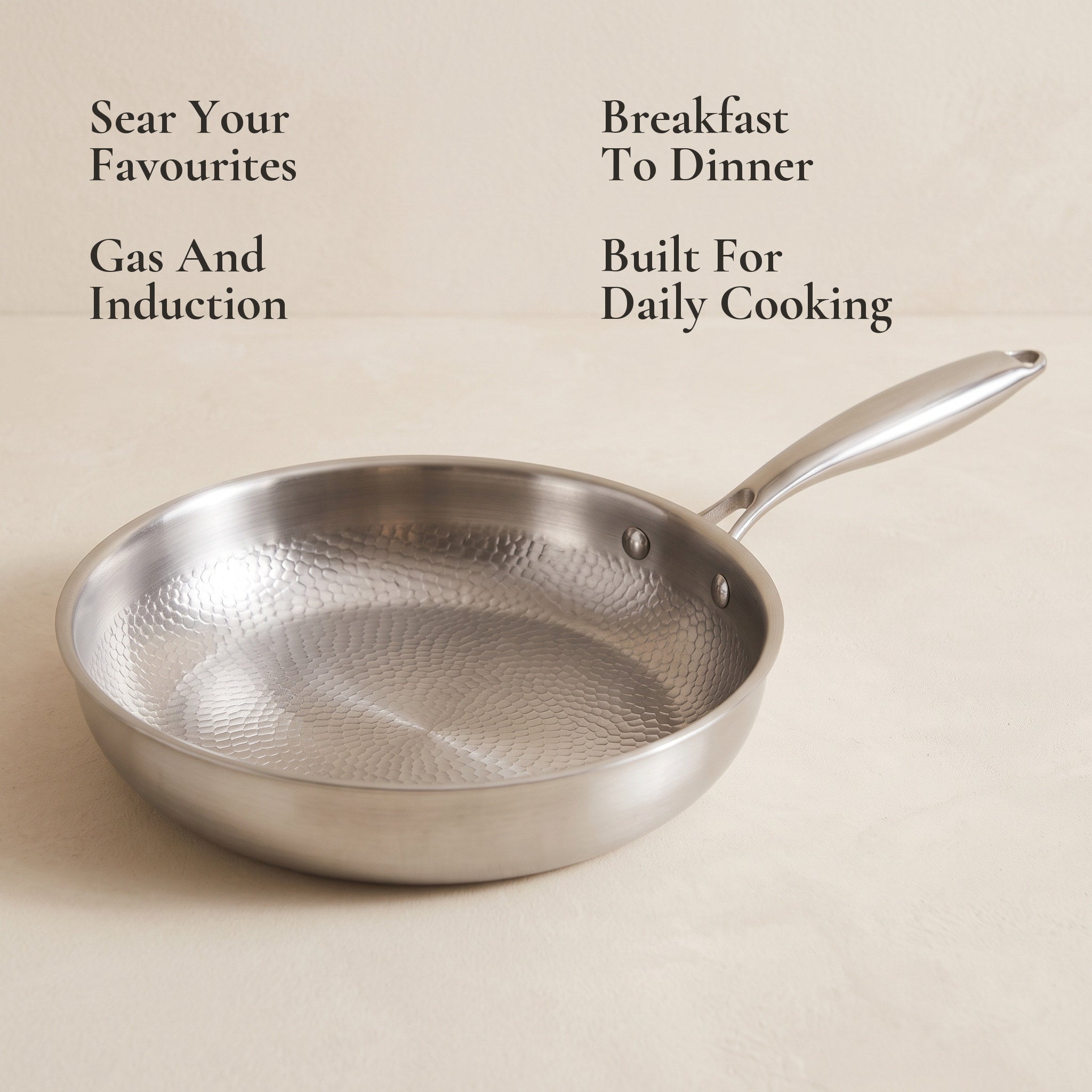 Four benefits of the Good Sear hammered pan